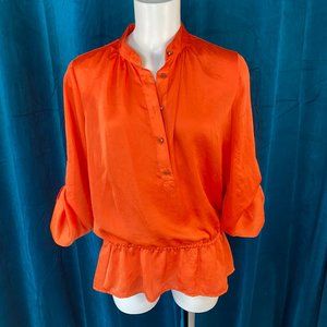 Michael Michael Kors Popover Satin Top Blouse